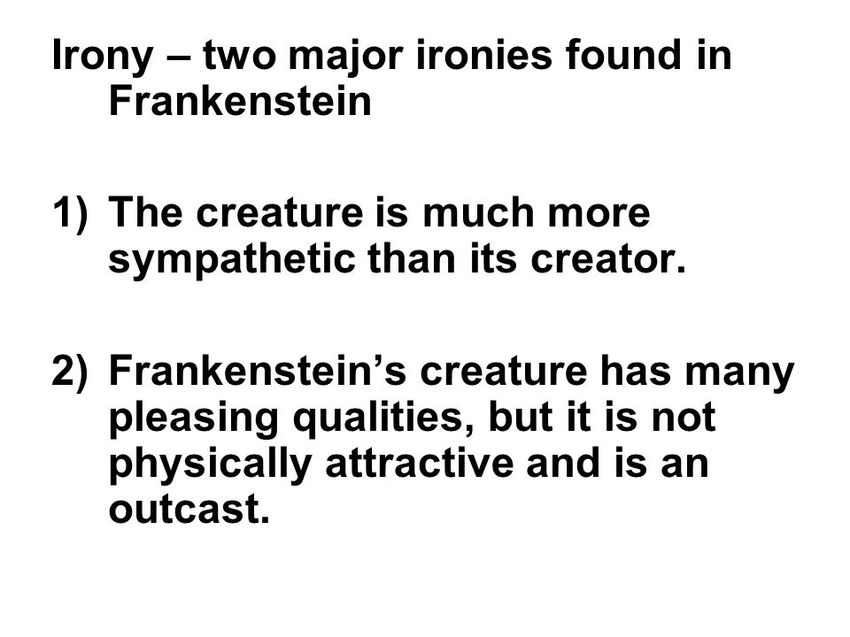 Outcasts in Frankenstein
